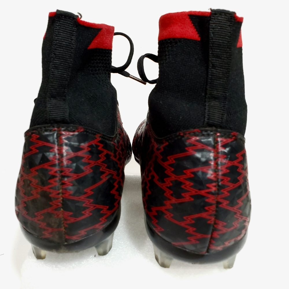 Anluke Fit Collar Black & Red Soccer Cleats Size 41 EUR 8 Men 9.5 Women NWOT - Picture 8 of 13